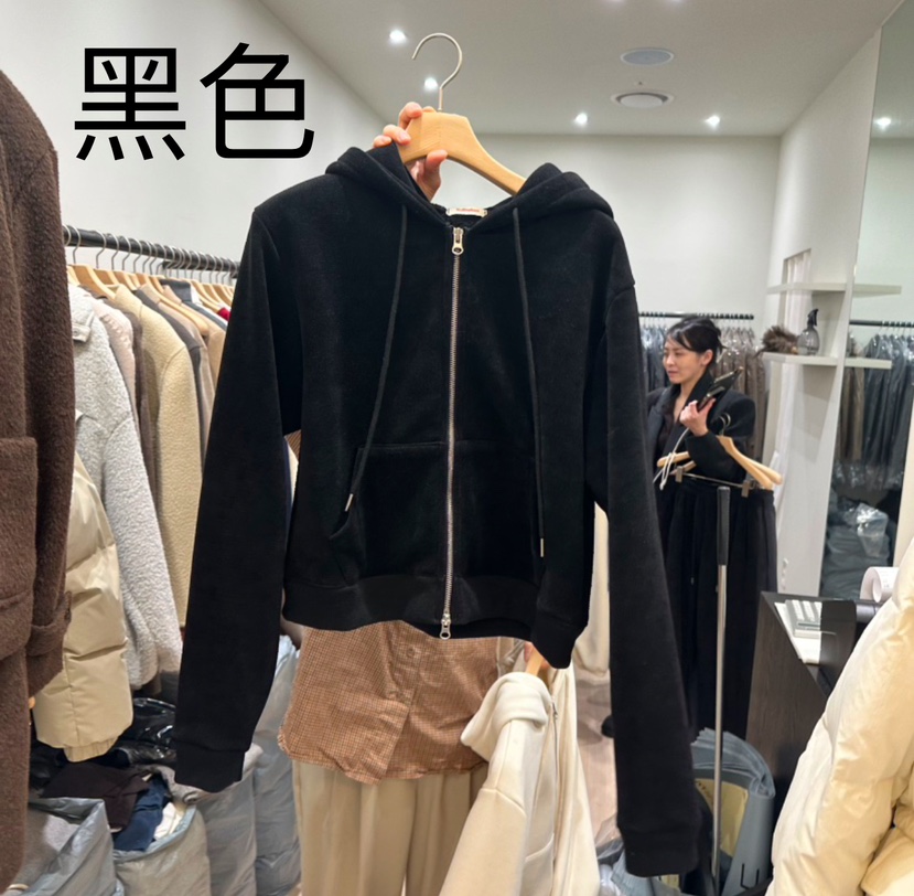 NOTTINGHAM韓國直郵東大門代購女裝新品人氣衛衣兜帽加絨保暖柔軟NOTTINGHAM衛衣圖色3