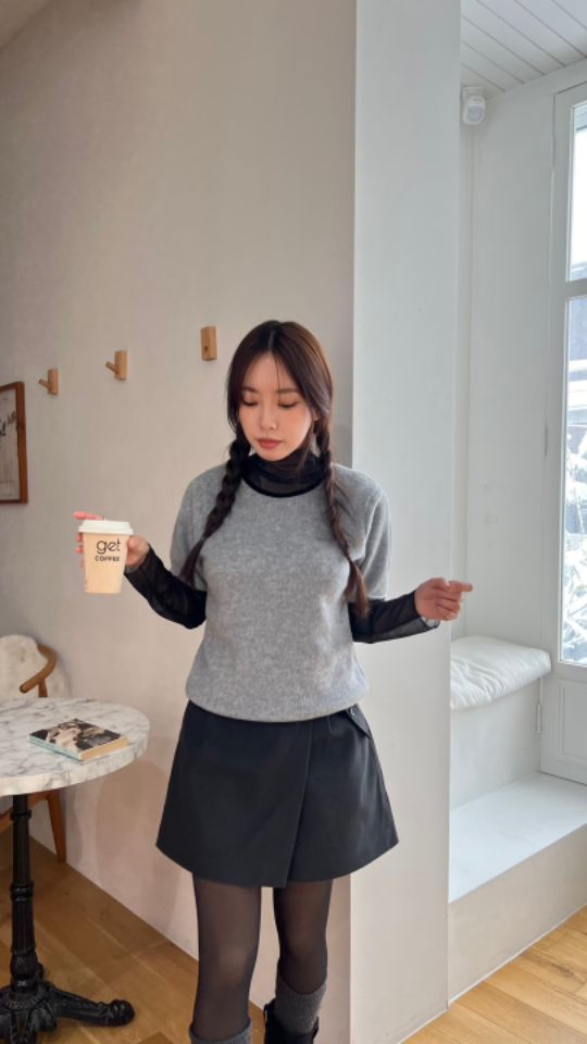HEY/TO SEWING東大門直郵女裝新品休閑24秋夏熱賣T恤天鵝絨BY HEY/TO SEWINGT恤