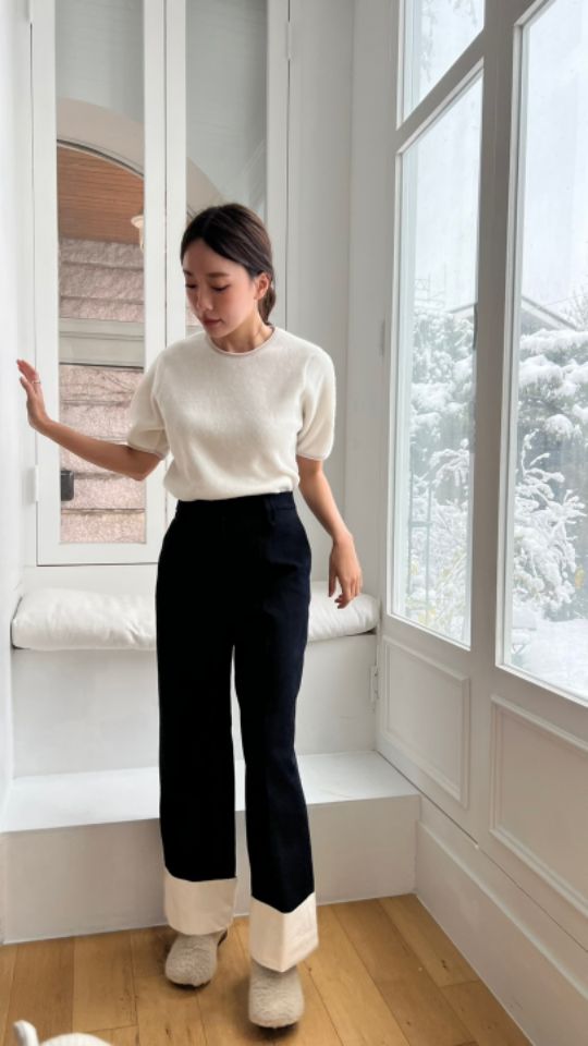 HEY/TO SEWING東大門直郵女裝新品休閑24秋夏熱賣T恤天鵝絨BY HEY/TO SEWINGT恤