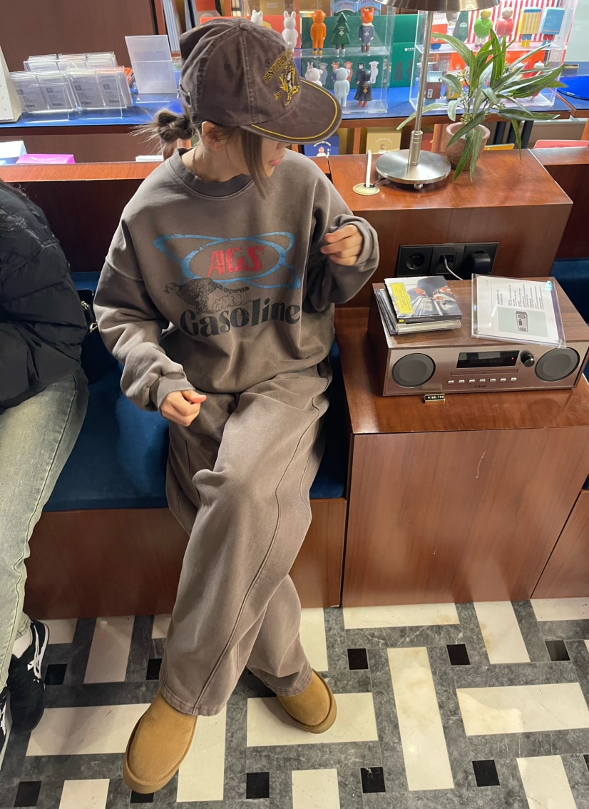 CRACKERS東大門實拍女士新款休閑24秋夏推薦真品人氣套裝拉絲CRACKERS套裝