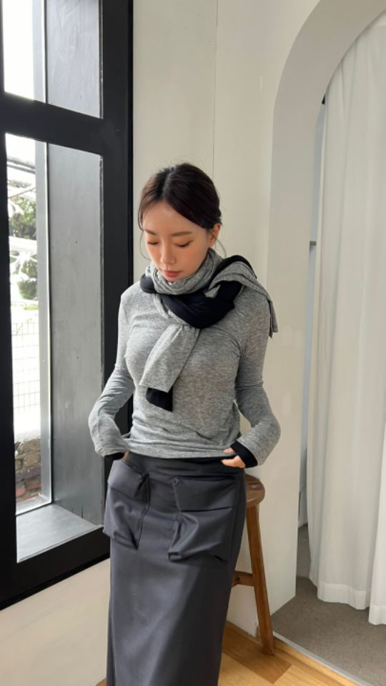 HEY/TO SEWING韓國代購女士新款推薦24秋夏時尚職業長袖T恤BY HEY/TO SEWING長袖T恤