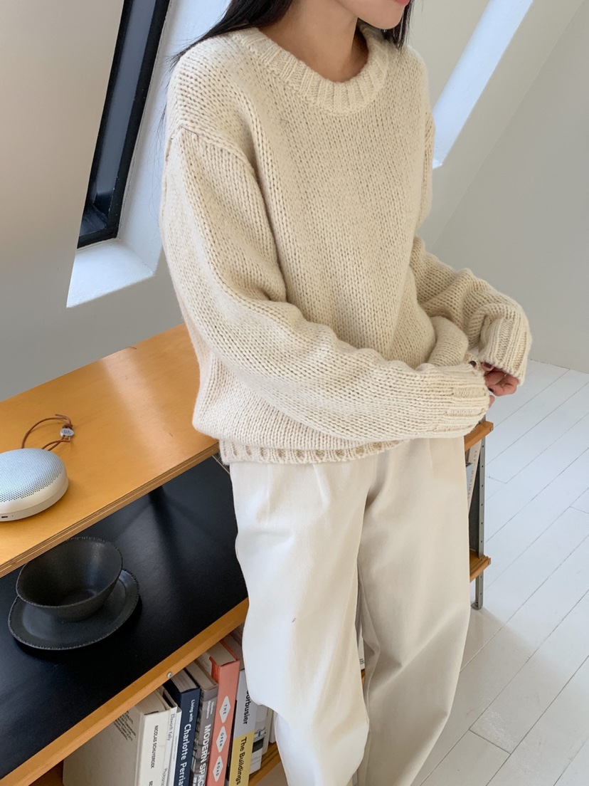 DARLUZ_MI韓國代購女士新品時尚24秋夏熱賣休閑職業毛衣羊駝毛DARLUZ_MI毛衣
