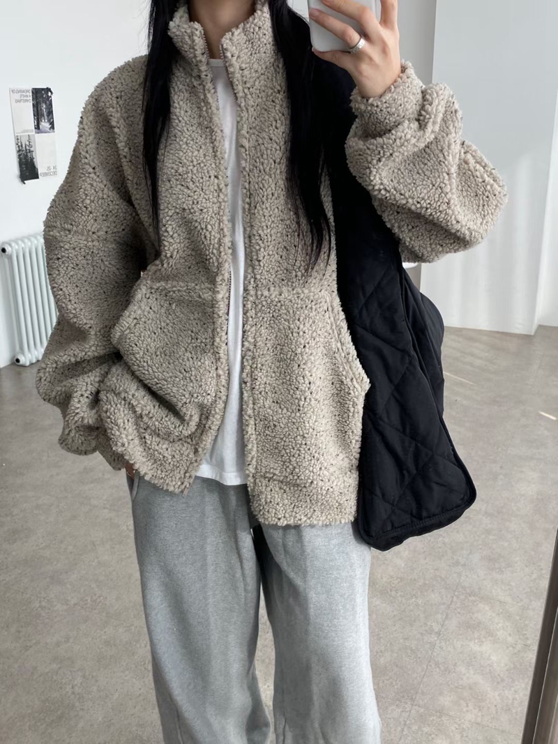 끌 벅지直郵韓國代購女裝新品人氣真品休閑熱賣時尚短款大衣Pull Buck短款大衣圖色2