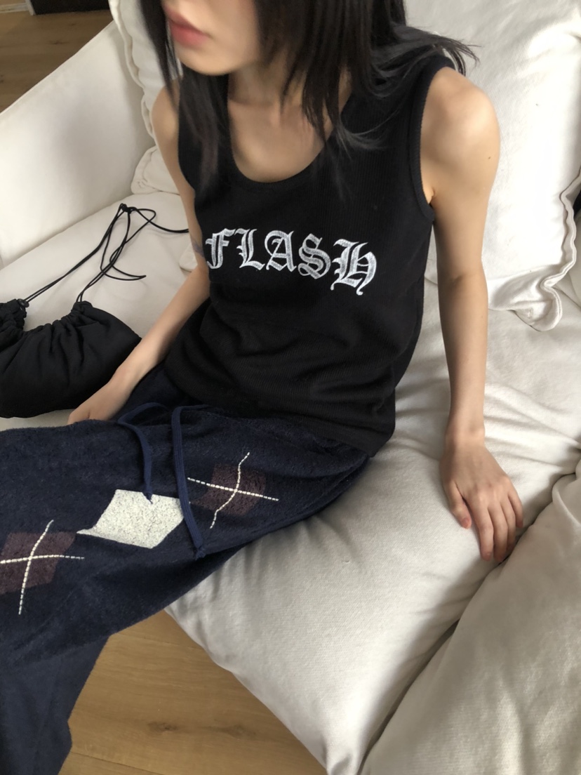 FLASH韓國代購女士新品推薦休閑人氣24秋夏熱賣職業吊帶背心FLASH吊帶/背心