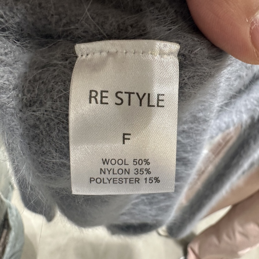 RE STYLE直郵韓國代購女裝新品人氣熱賣毛衣安哥拉羊毛開衫RE STYLE毛衣