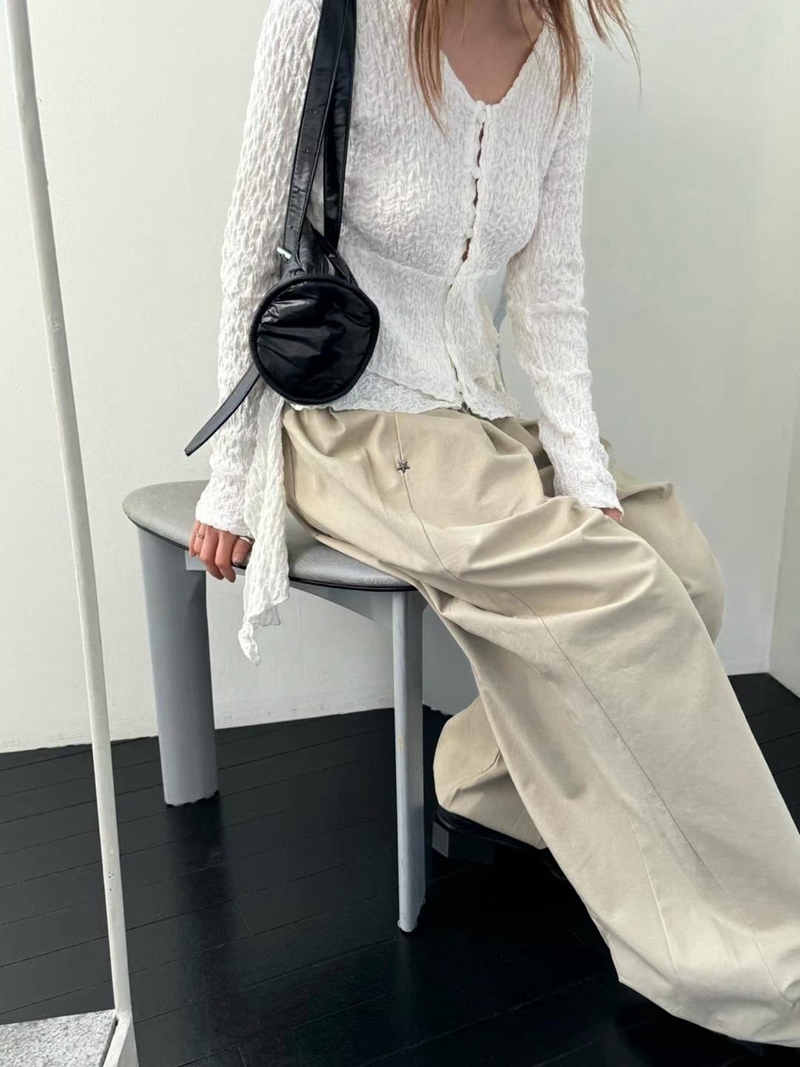 FAVOURED韓國直郵東大門代購女裝新品休閑針織衫荷葉邊開衫FAVOURED針織衫