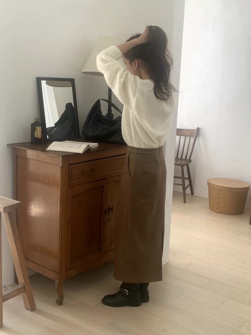 JEIIN直郵韓國代購女裝新款24秋冬真品休閑職業時尚推薦長裙JEIIN長裙