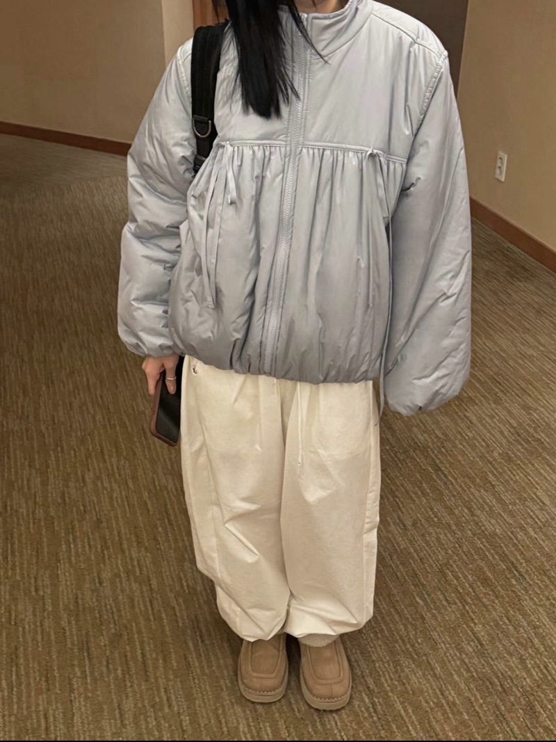 FAVOURED韓國直郵東大門實拍女裝新款休閑職業短款大衣填充FAVOURED短款大衣