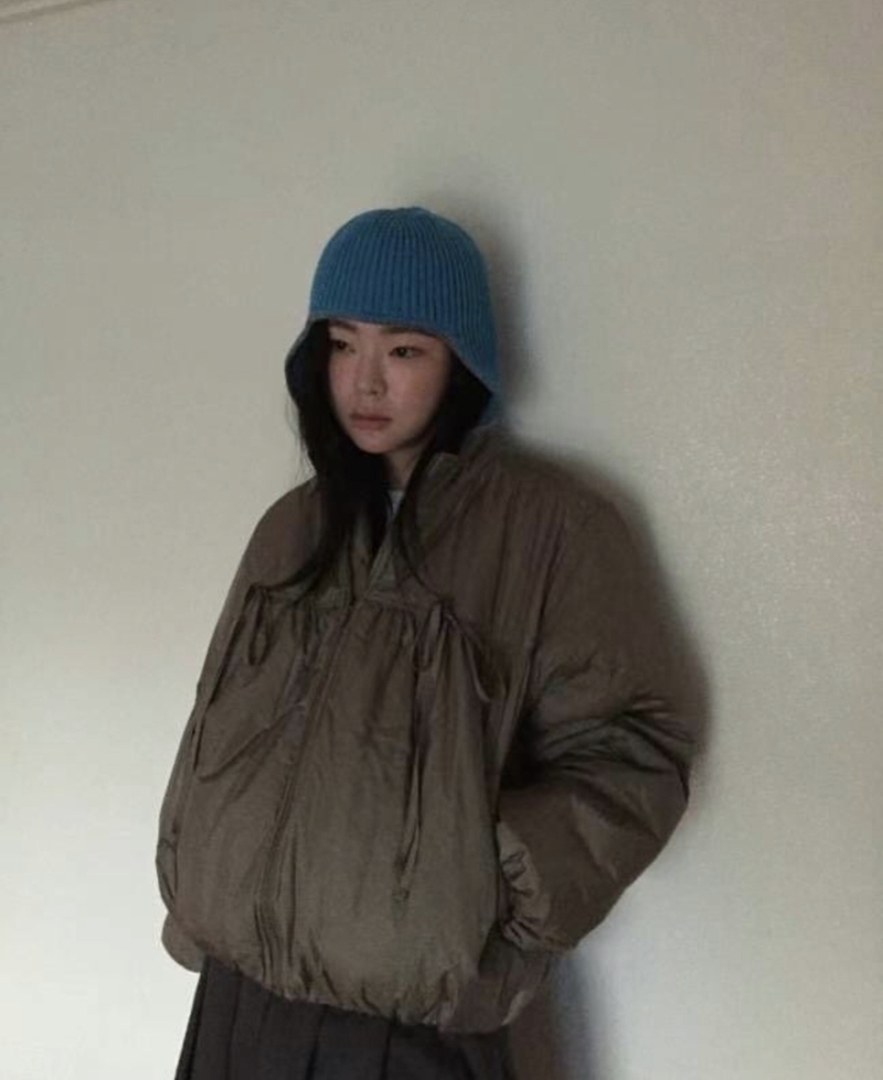 FAVOURED韓國直郵東大門實拍女裝新款休閑職業短款大衣填充FAVOURED短款大衣