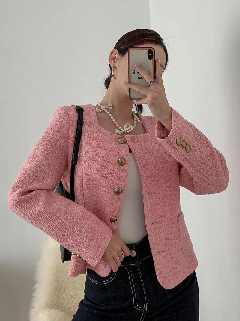 PINK PUMPKIN韓國直郵東大門代購女裝新款推薦職業24秋冬夾克PINK PUMPKIN夾克
