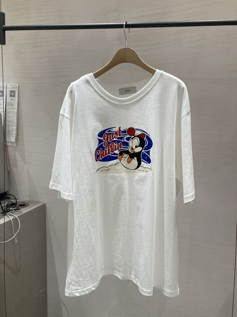 ROUGH韓國直郵女裝新品時尚職業熱賣休閑推薦真品人氣T恤鵝ROUGHT恤圖色1