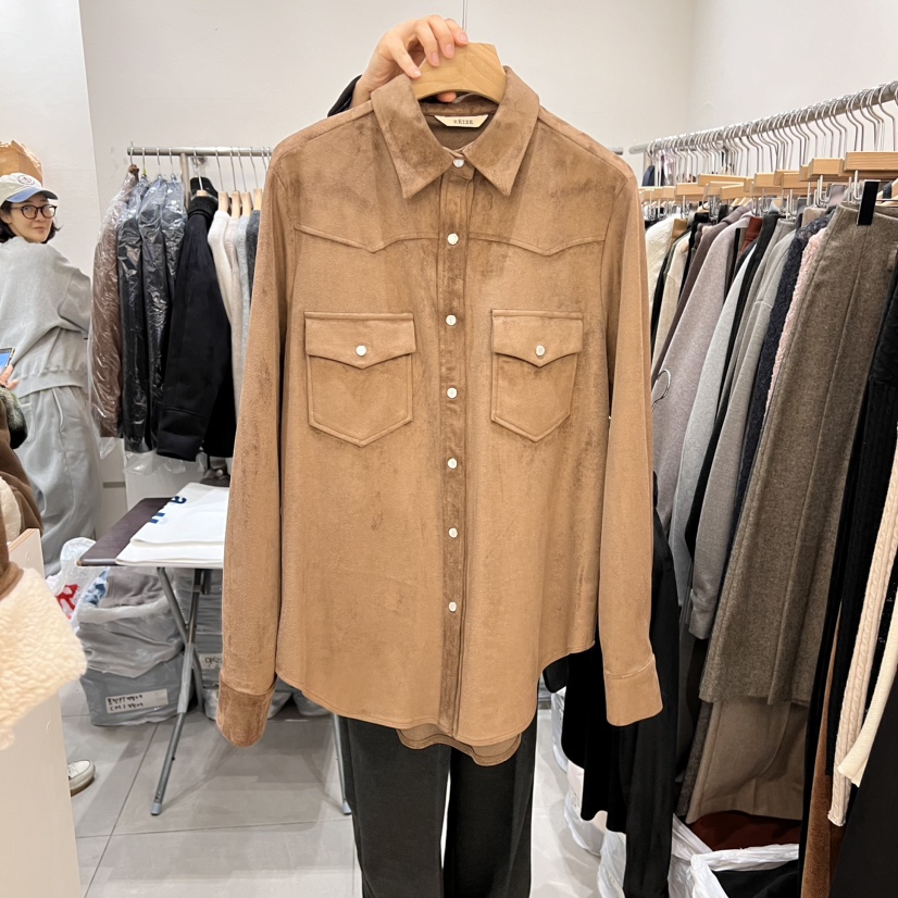 HEIZE韓國直郵東大門代購女裝新品真品推薦24秋冬襯衫蕾絲衫HEIZE襯衫/蕾絲衫