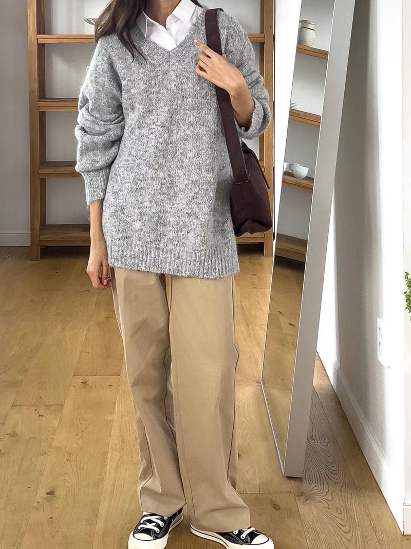 HACKER韓國直郵東大門實拍女裝新款人氣職業真品針織衫寬松HACKER針織衫