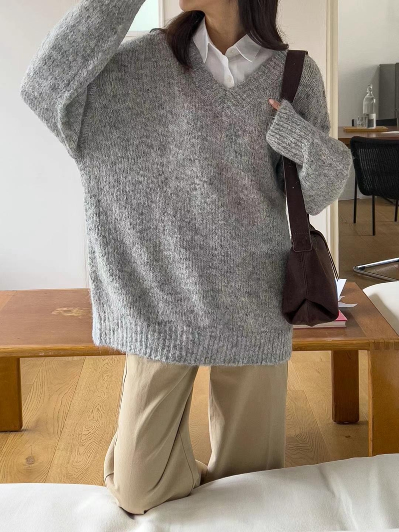 HACKER韓國直郵東大門實拍女裝新款人氣職業真品針織衫寬松HACKER針織衫