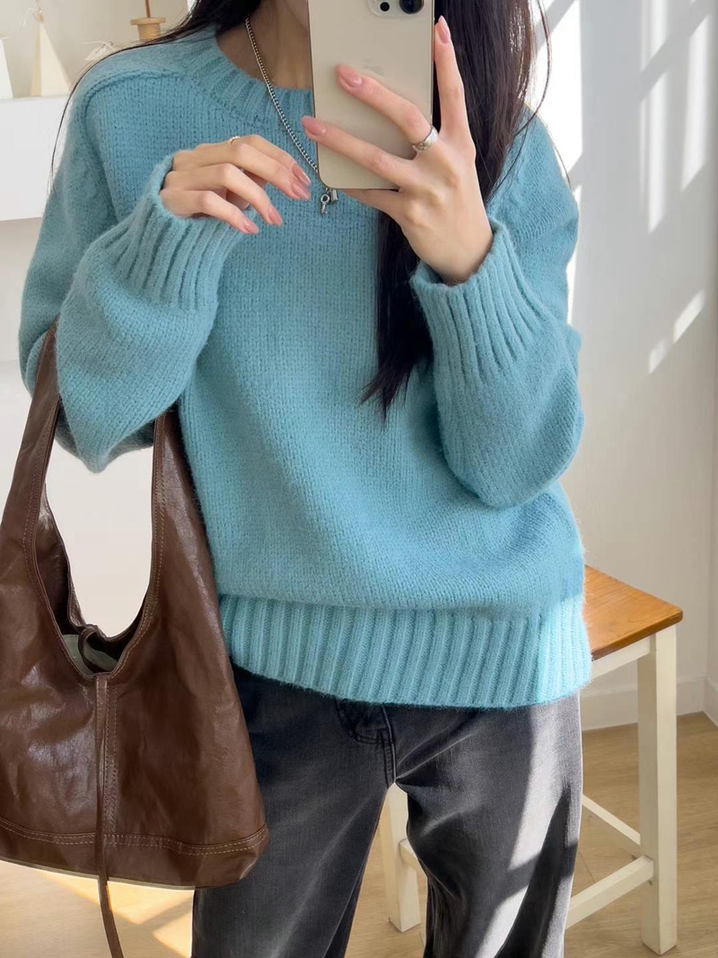 HACKER韓國直郵女裝新款真品24秋冬人氣休閑推薦時尚針織衫HACKER針織衫圖色5