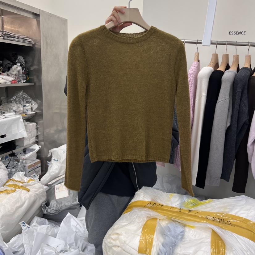 ESSENCE直郵韓國代購女裝新品時尚熱賣人氣休閑職業針織衫羊駝ESSENCE針織衫圖色2