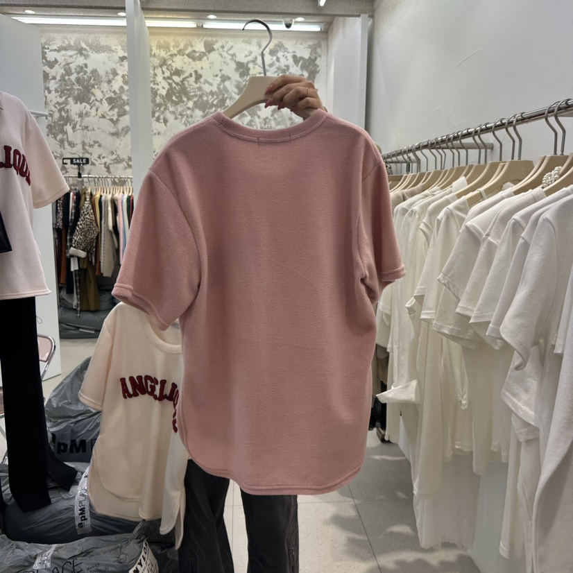 NYLON韓國直郵東大門代購女裝新品休閑24秋冬職業人氣T恤刺繡NYLONT恤