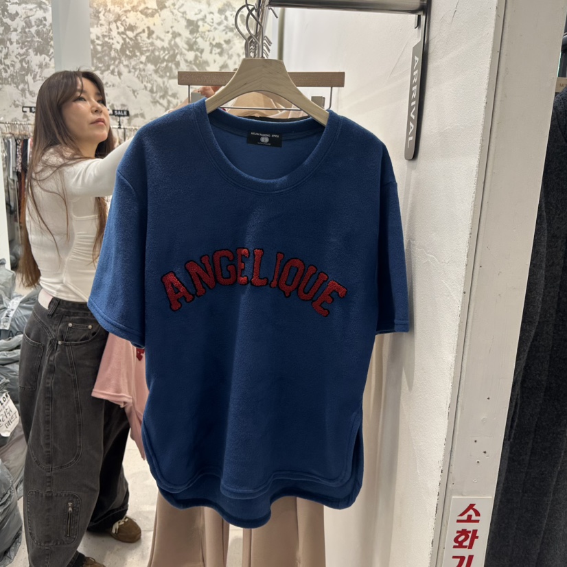 NYLON韓國直郵東大門代購女裝新品休閑24秋冬職業人氣T恤刺繡NYLONT恤圖色2