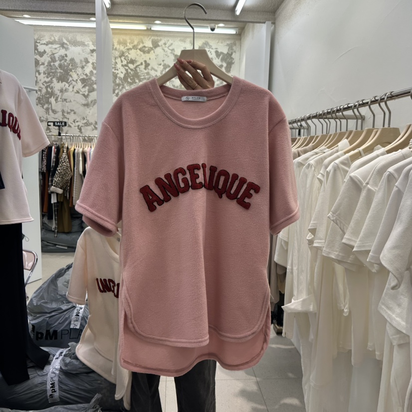 NYLON韓國直郵東大門代購女裝新品休閑24秋冬職業人氣T恤刺繡NYLONT恤圖色3