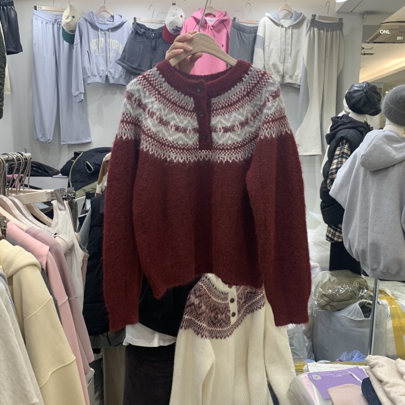 ONL韓國直郵東大門代購女裝新款人氣時尚休閑熱賣真品毛衣羊毛ONL毛衣圖色3