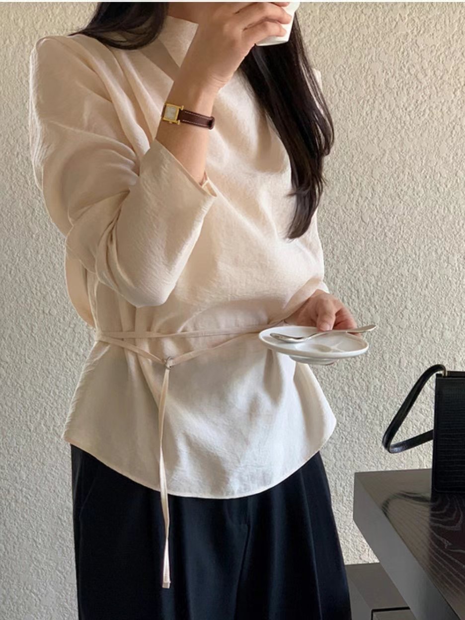 HERME韓國直郵女裝新款熱賣人氣休閑真品推薦時尚襯衫蕾絲衫HERME襯衫/蕾絲衫
