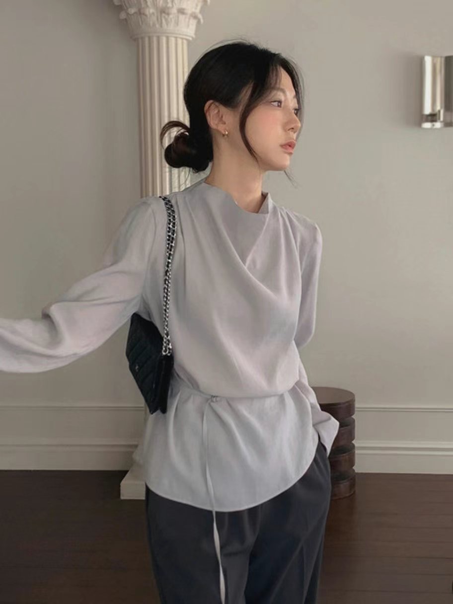 HERME韓國直郵女裝新款熱賣人氣休閑真品推薦時尚襯衫蕾絲衫HERME襯衫/蕾絲衫