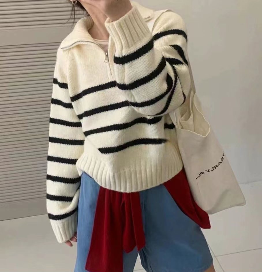 HERME韓國直郵東大門代購女裝新款真品推薦熱賣休閑針織衫高領HERME針織衫圖色3