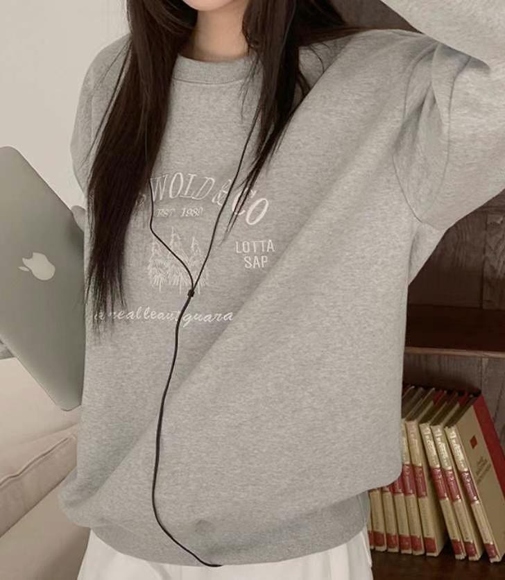 MERCY直郵韓國代購女裝新品24秋冬職業時尚推薦人氣休閑衛衣MERCY衛衣