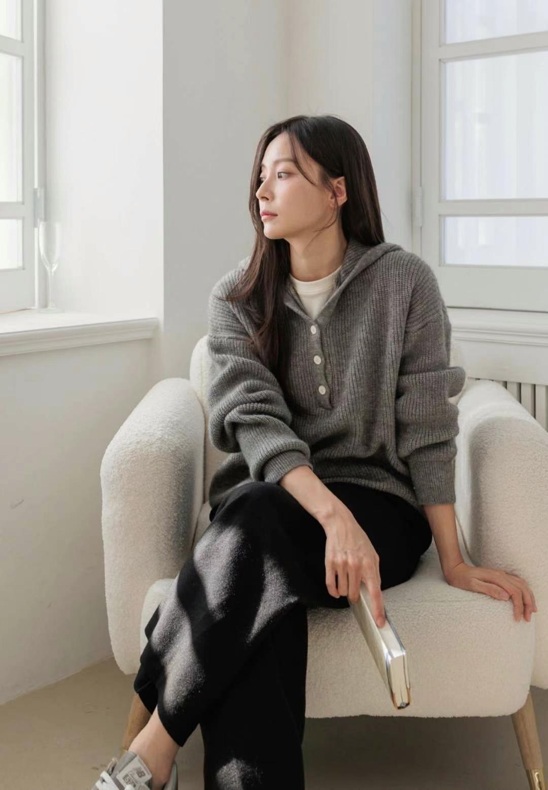 MERCY韓國直郵東大門實拍女裝新款職業休閑推薦真品熱賣毛衣MERCY毛衣