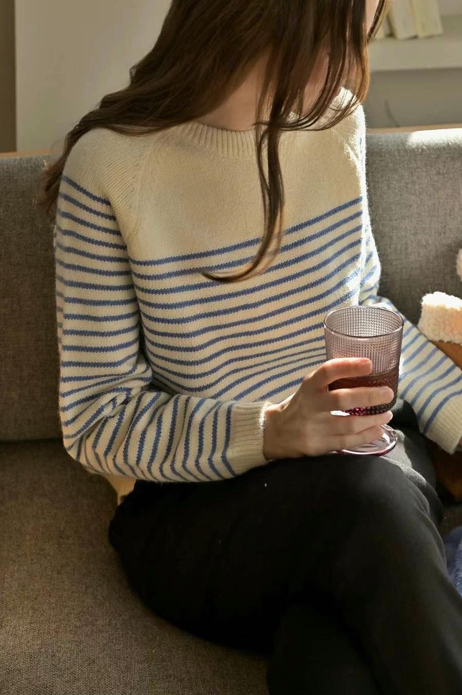 MERCY直郵韓國代購女裝新品24秋冬人氣真品職業休閑時尚毛衣MERCY毛衣