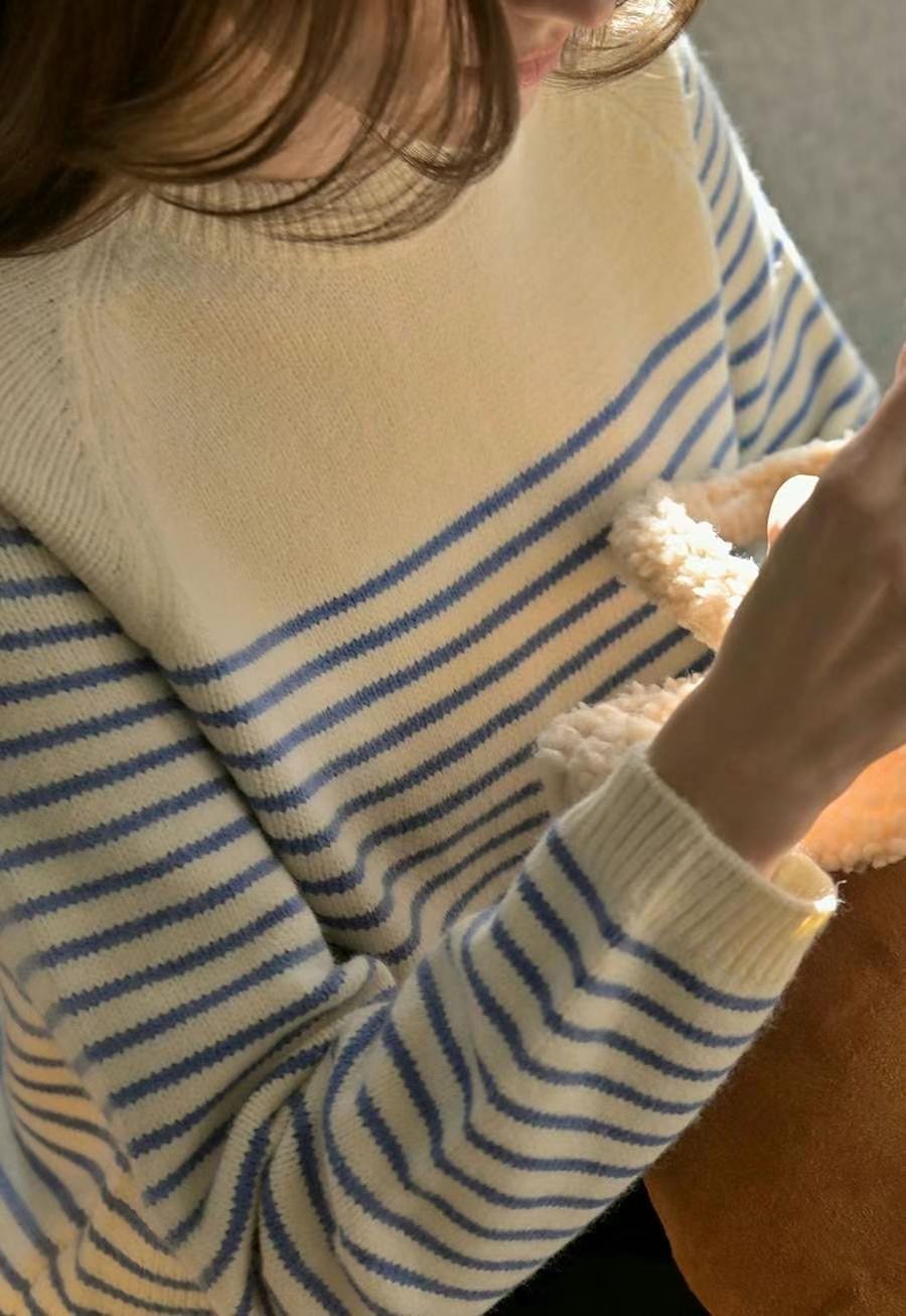 MERCY直郵韓國代購女裝新品24秋冬人氣真品職業休閑時尚毛衣MERCY毛衣