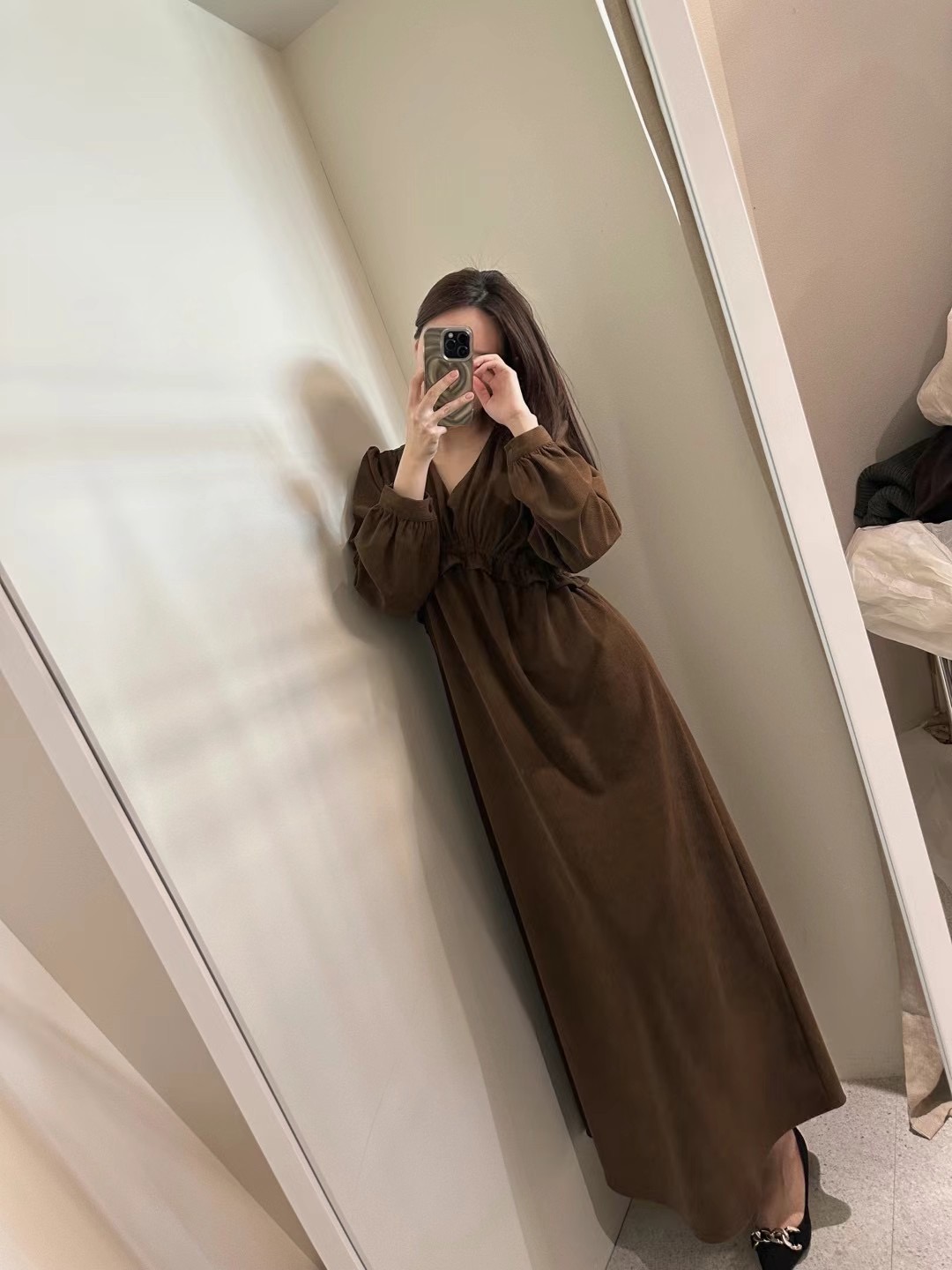 BOUND直郵韓國代購女裝新品人氣24秋冬熱賣推薦連衣裙絨面革BOUND連衣裙圖色2