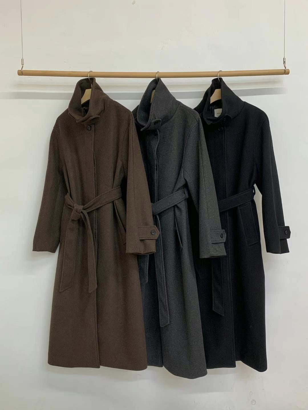 J ME直郵韓國代購女裝新品24秋冬真品時尚職業熱賣中長款大衣J ME中長款大衣圖色3左三色