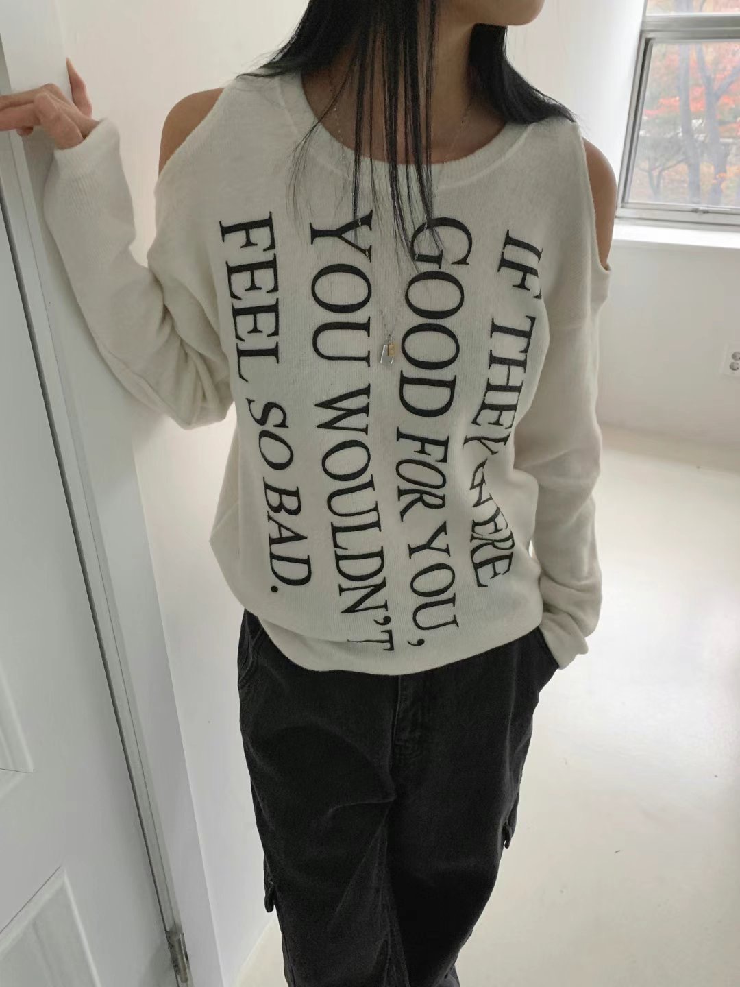 LEVEL直郵韓國代購女裝新款人氣休閑24秋冬熱賣長袖T恤加絨LEVEL長袖T恤