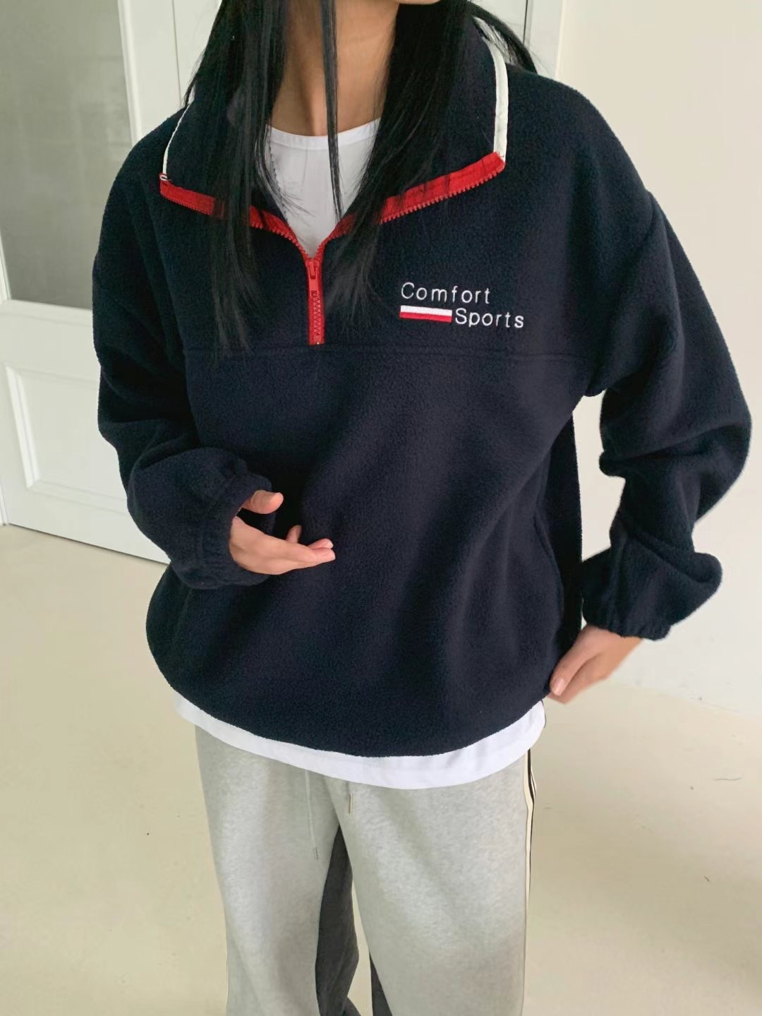 LEVEL直郵韓國代購女裝新款推薦休閑熱賣職業時尚真品人氣衛衣LEVEL衛衣圖色2