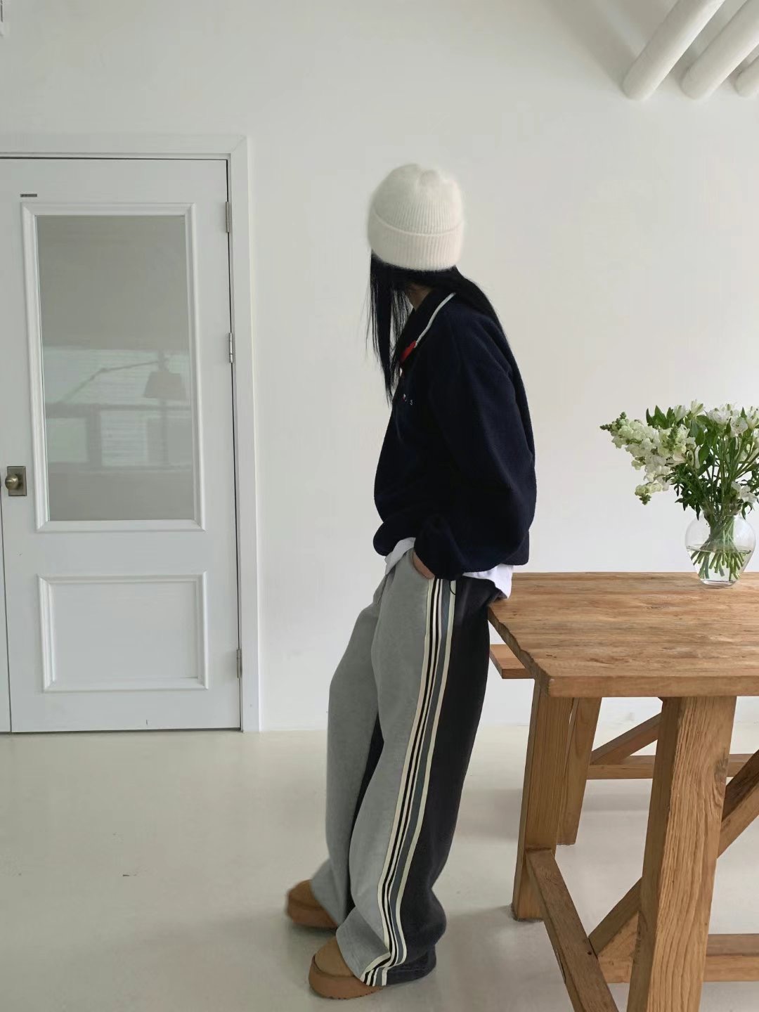 LEVEL直郵韓國代購女裝新品推薦24秋冬人氣職業真品休閑褲加絨LEVEL休閑褲圖色1