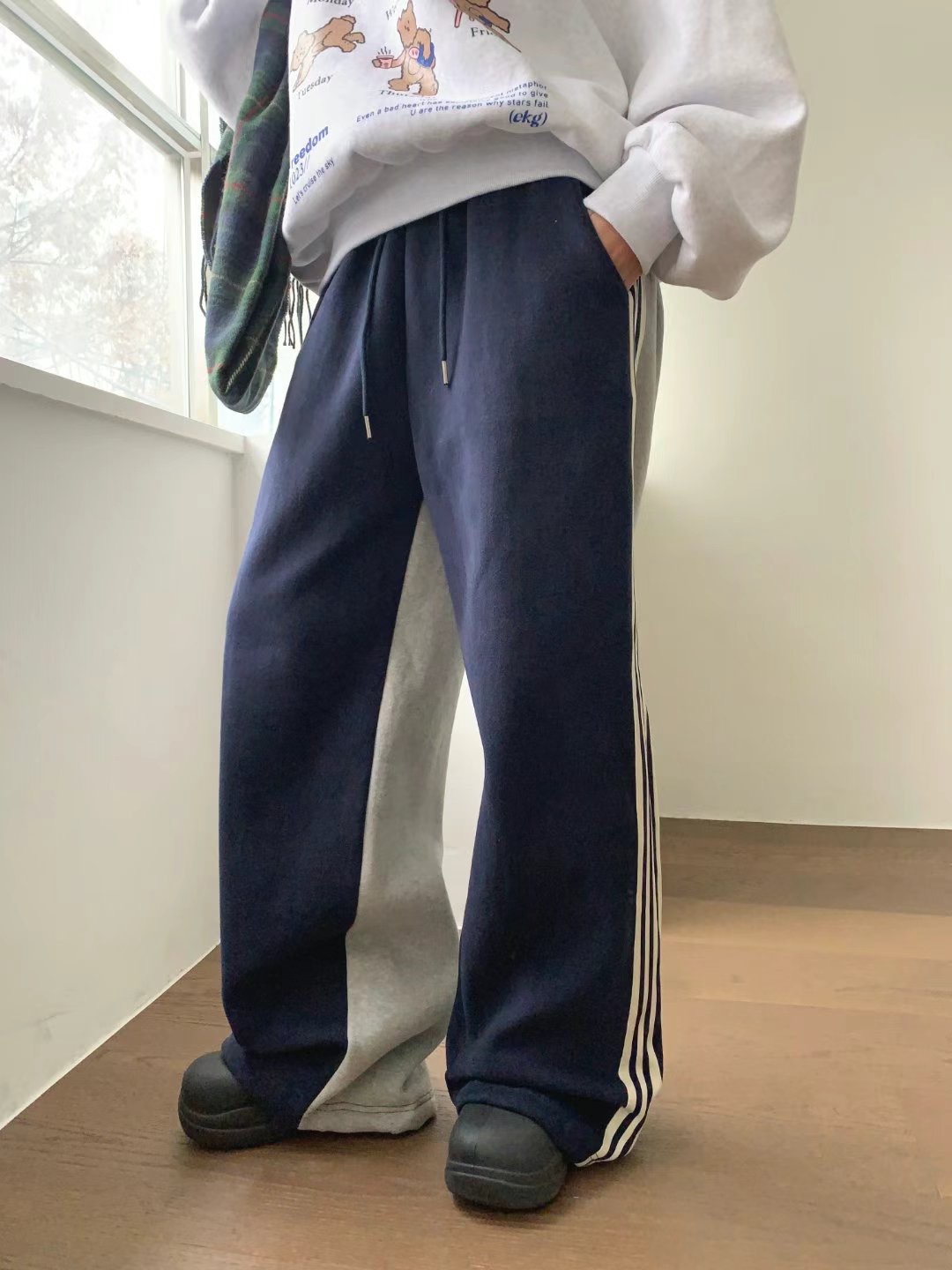 LEVEL直郵韓國代購女裝新品推薦24秋冬人氣職業真品休閑褲加絨LEVEL休閑褲圖色2