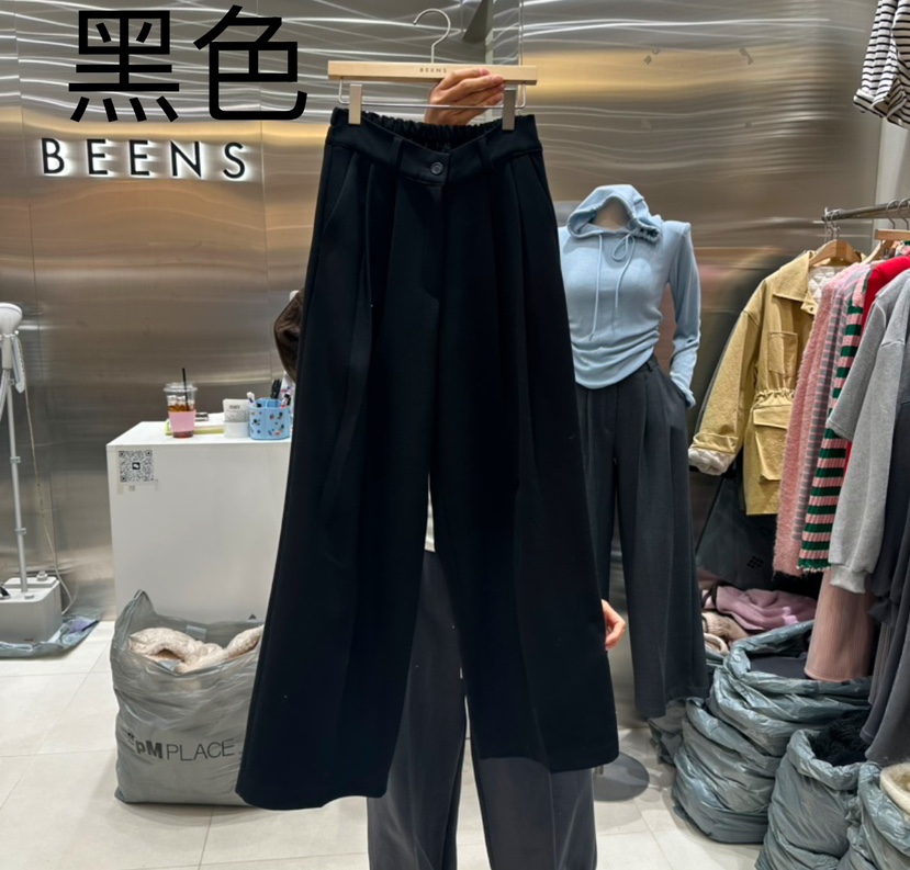 BEENS韓國直郵女裝新品24秋夏人氣時尚真品休閑熱賣休閑褲加絨BEENS休閑褲圖色2