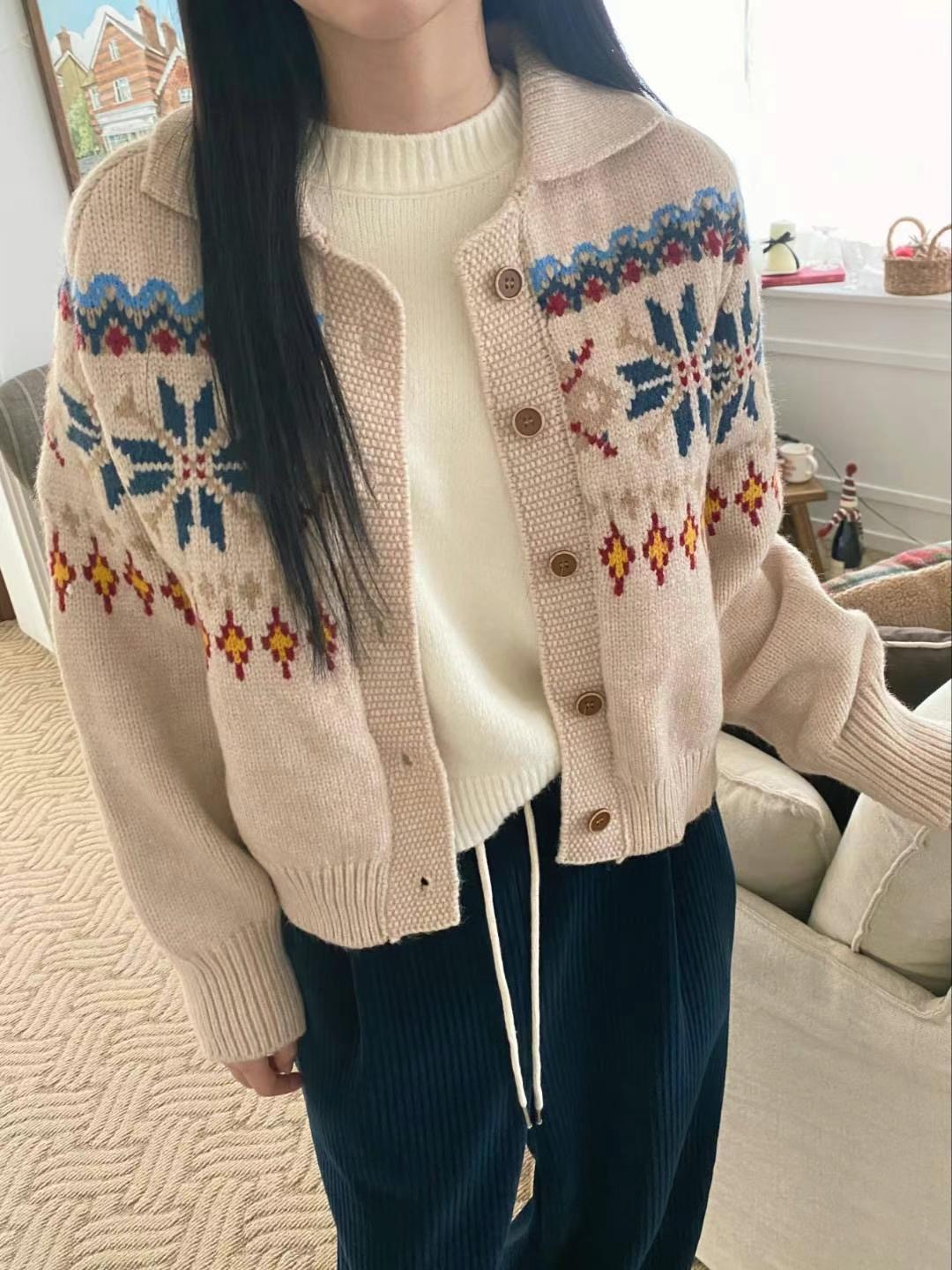 M.STORY韓國直郵東大門代購女裝新款職業人氣24秋冬針織衫開衫M.STORY針織衫圖色2