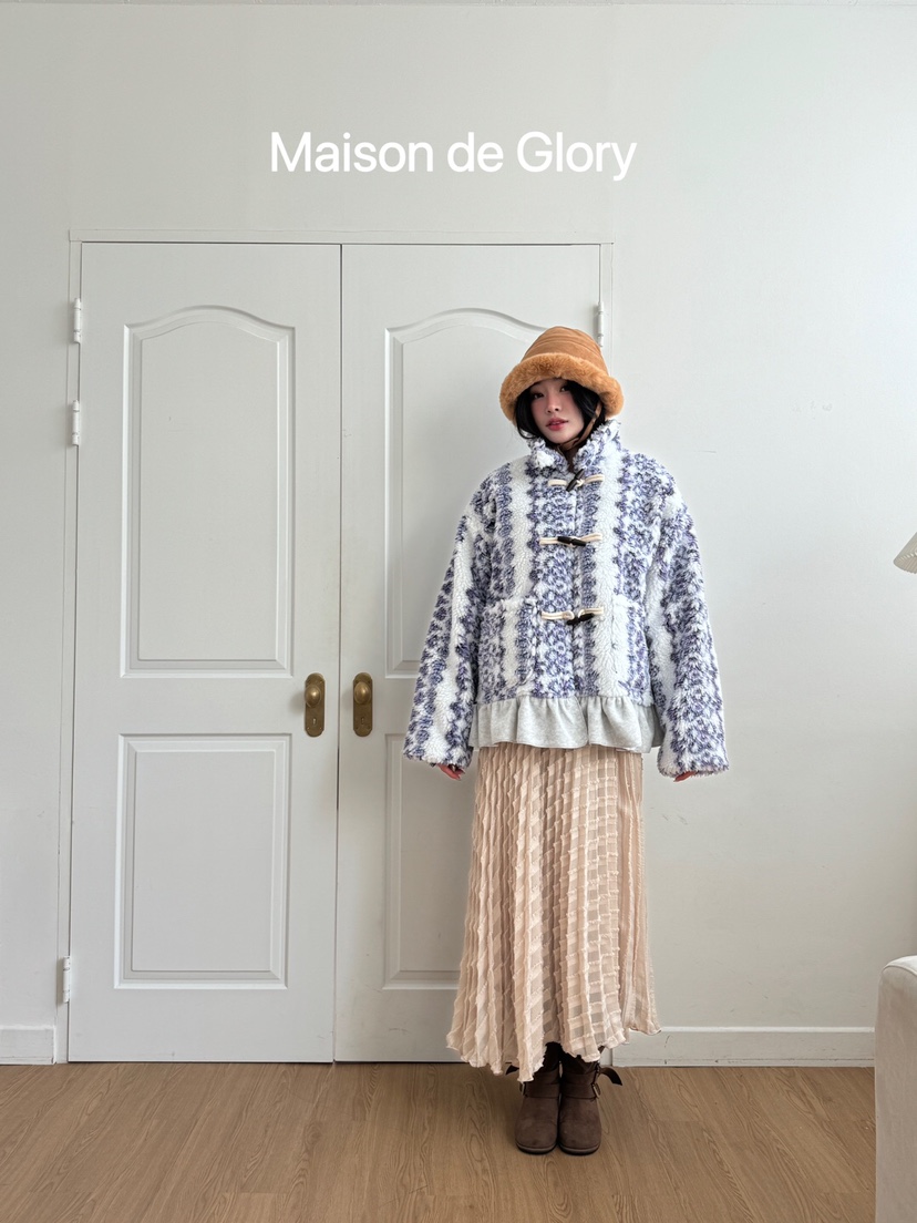 MAISON DE GLORY東大門代購女士新品真品推薦休閑短款大衣MAISON DE GLORY短款大衣