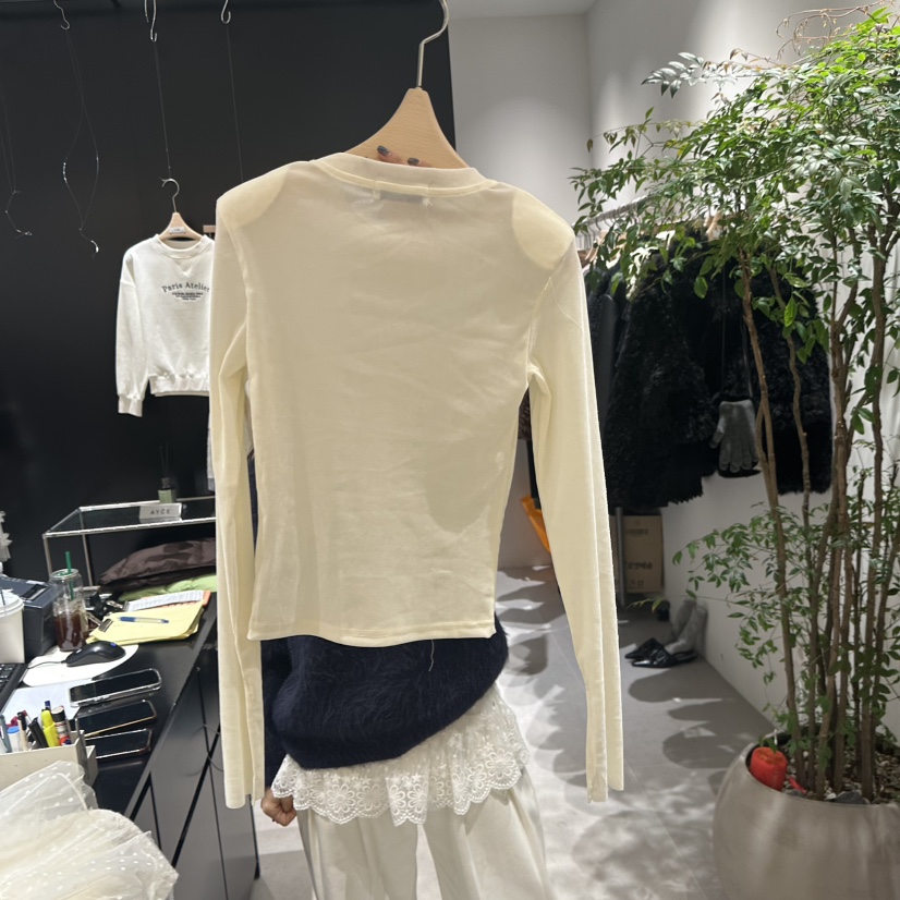 101SHOWROOM/AYCE韓國直郵女士新品24秋夏人氣長袖T恤拉絨101SHOWROOM/AYCE長袖T恤