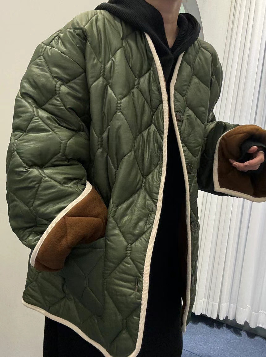 UNPLAN韓國直郵東大門實拍女裝新款時尚休閑真品短款棉服絎縫UNPLAN短款棉服