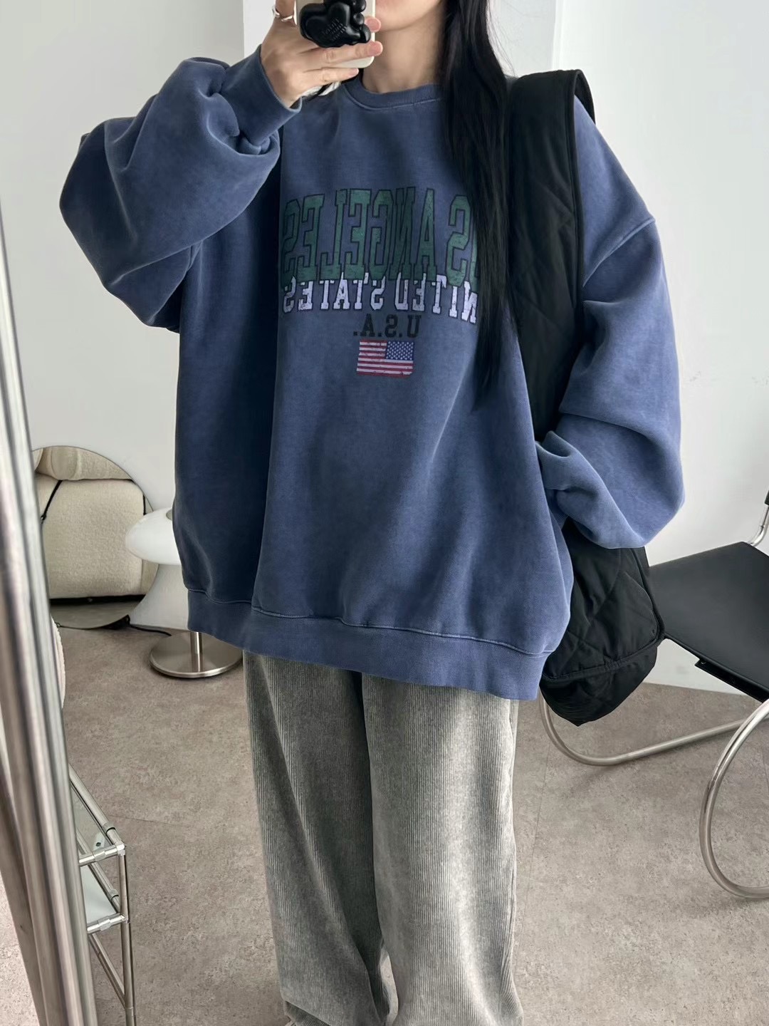 UNPLAN韓國直郵女裝新款24秋冬熱賣職業真品人氣時尚衛衣拉絨UNPLAN衛衣圖色2