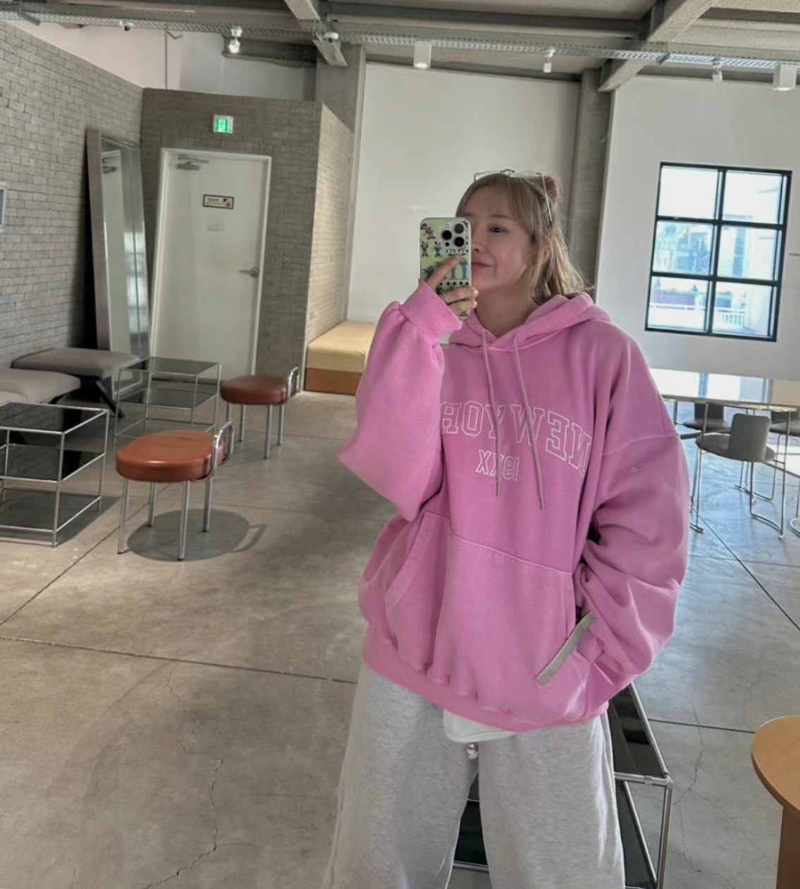 UNPLAN韓國直郵東大門代購女裝新品時尚真品熱賣24秋冬衛衣UNPLAN衛衣
