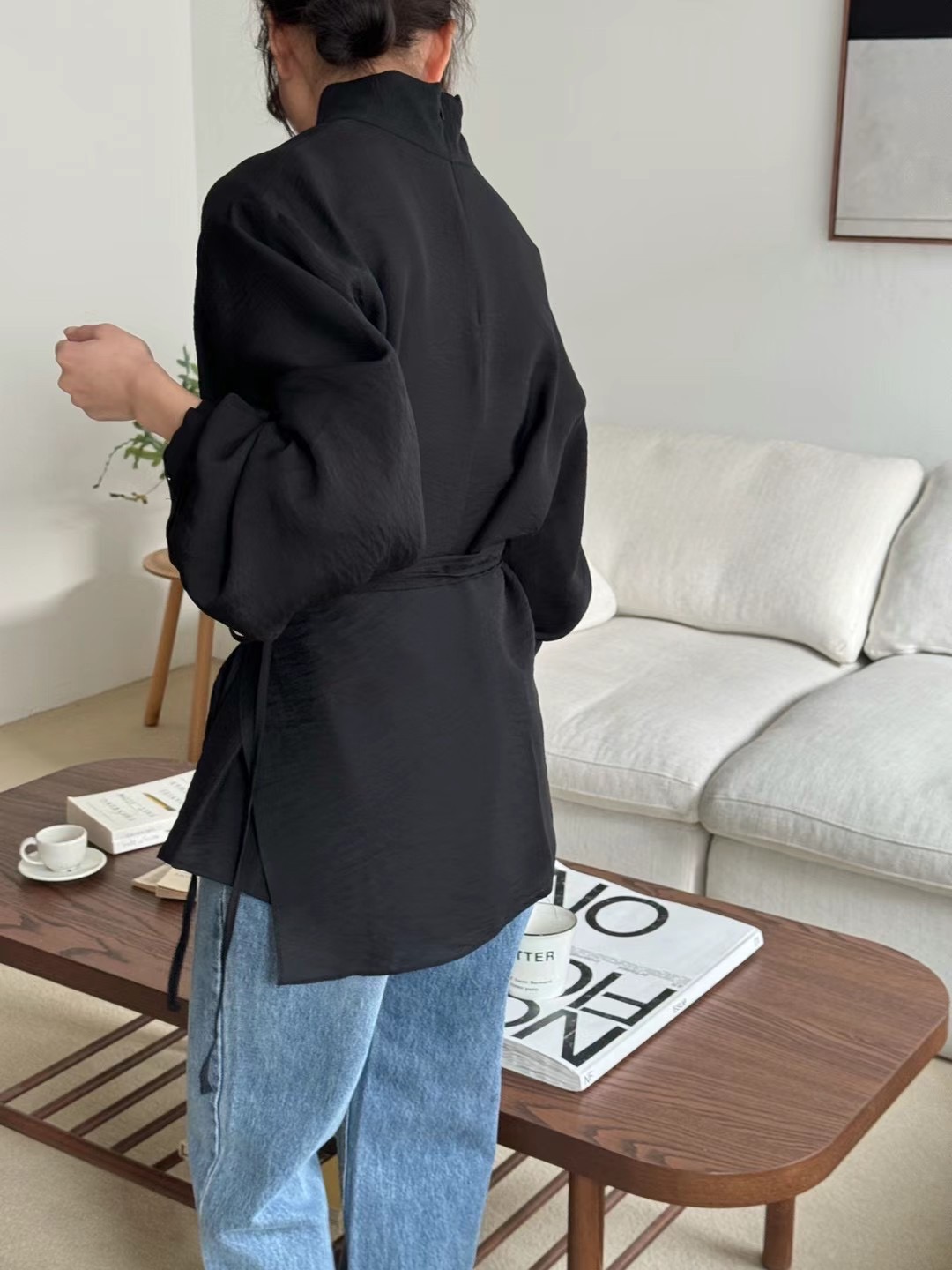 around110韓國直郵東大門代購女裝新品24秋冬休閑襯衫蕾絲衫around110襯衫/蕾絲衫