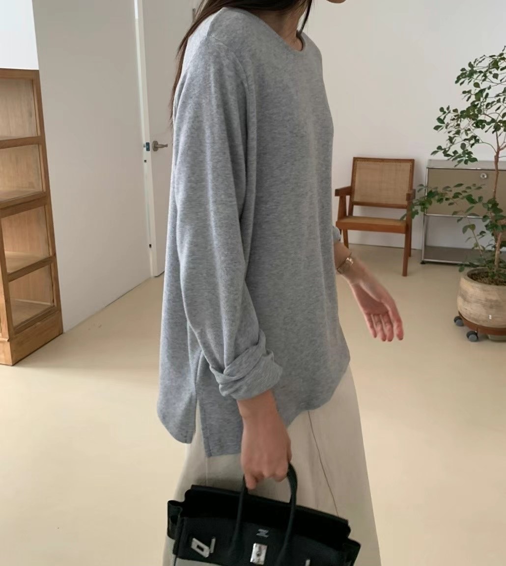 LUCKY ROOM韓國直郵女裝新款職業人氣推薦24秋冬時尚長袖T恤LUCKY ROOM長袖T恤