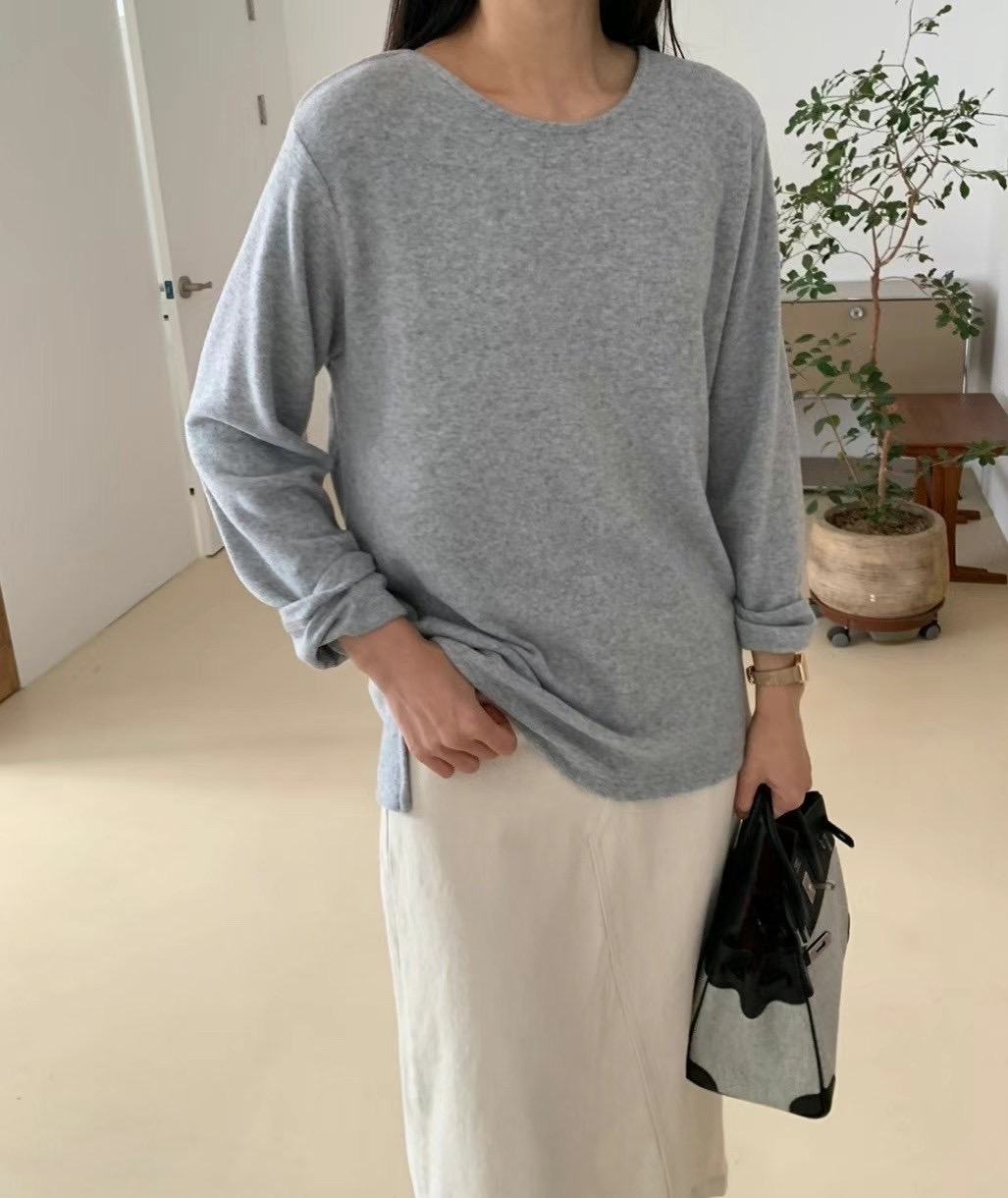 LUCKY ROOM韓國直郵女裝新款職業人氣推薦24秋冬時尚長袖T恤LUCKY ROOM長袖T恤