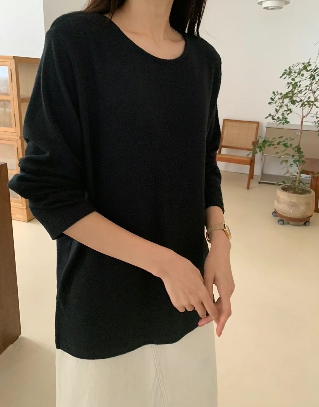 LUCKY ROOM韓國直郵女裝新款職業人氣推薦24秋冬時尚長袖T恤LUCKY ROOM長袖T恤圖色3