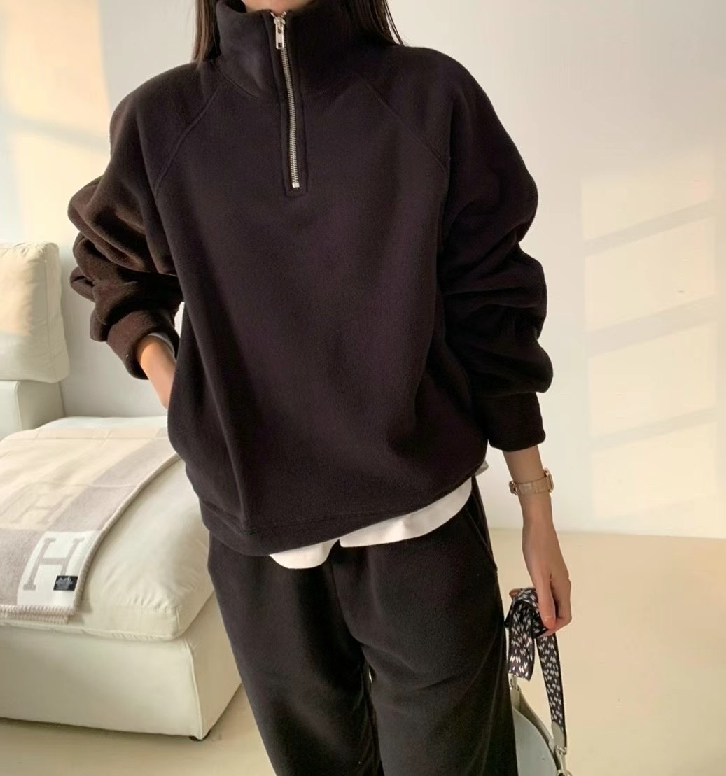 LUCKY ROOM韓國直郵東大門代購女裝新款休閑職業時尚衛衣拉鏈LUCKY ROOM衛衣