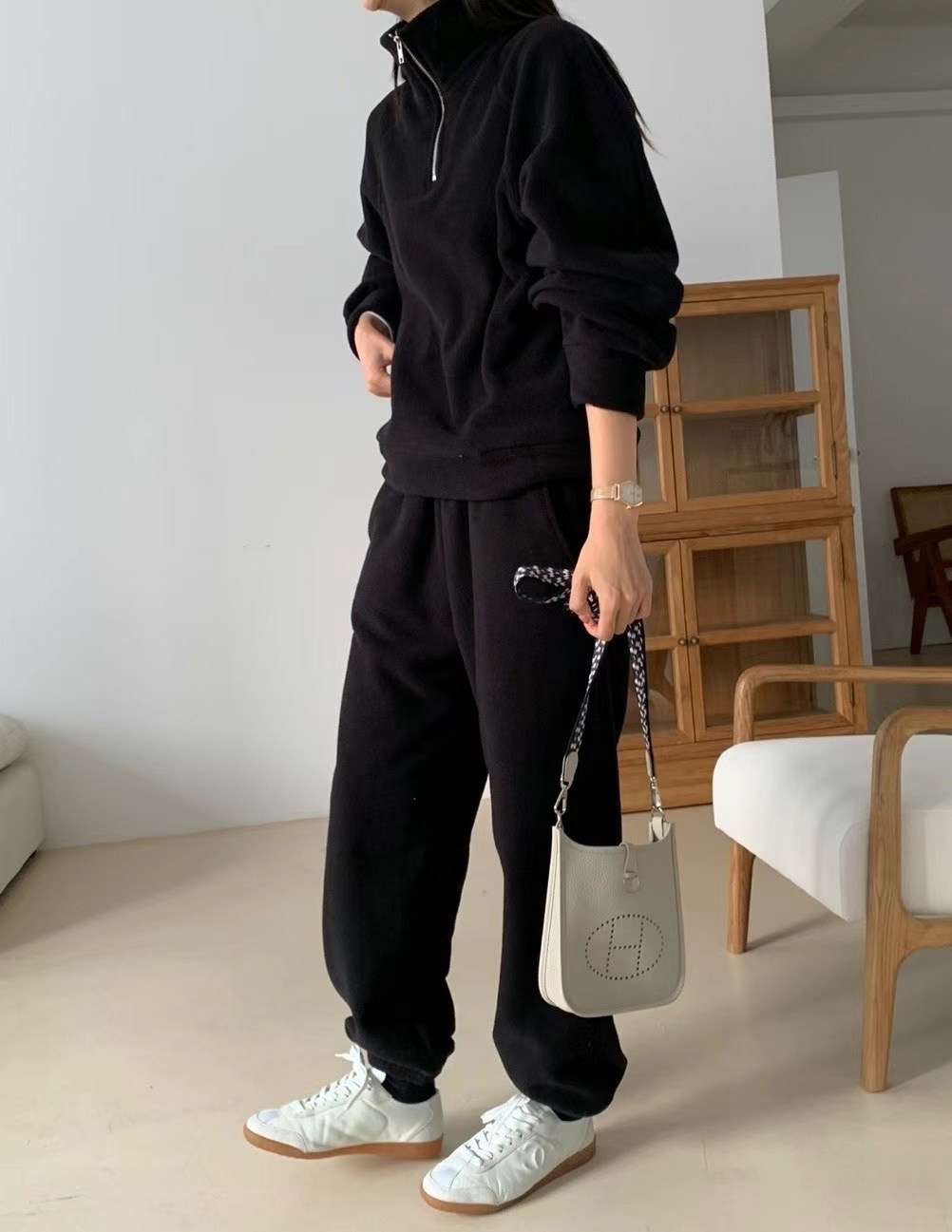 LUCKY ROOM韓國直郵東大門代購女裝新款休閑職業時尚衛衣拉鏈LUCKY ROOM衛衣